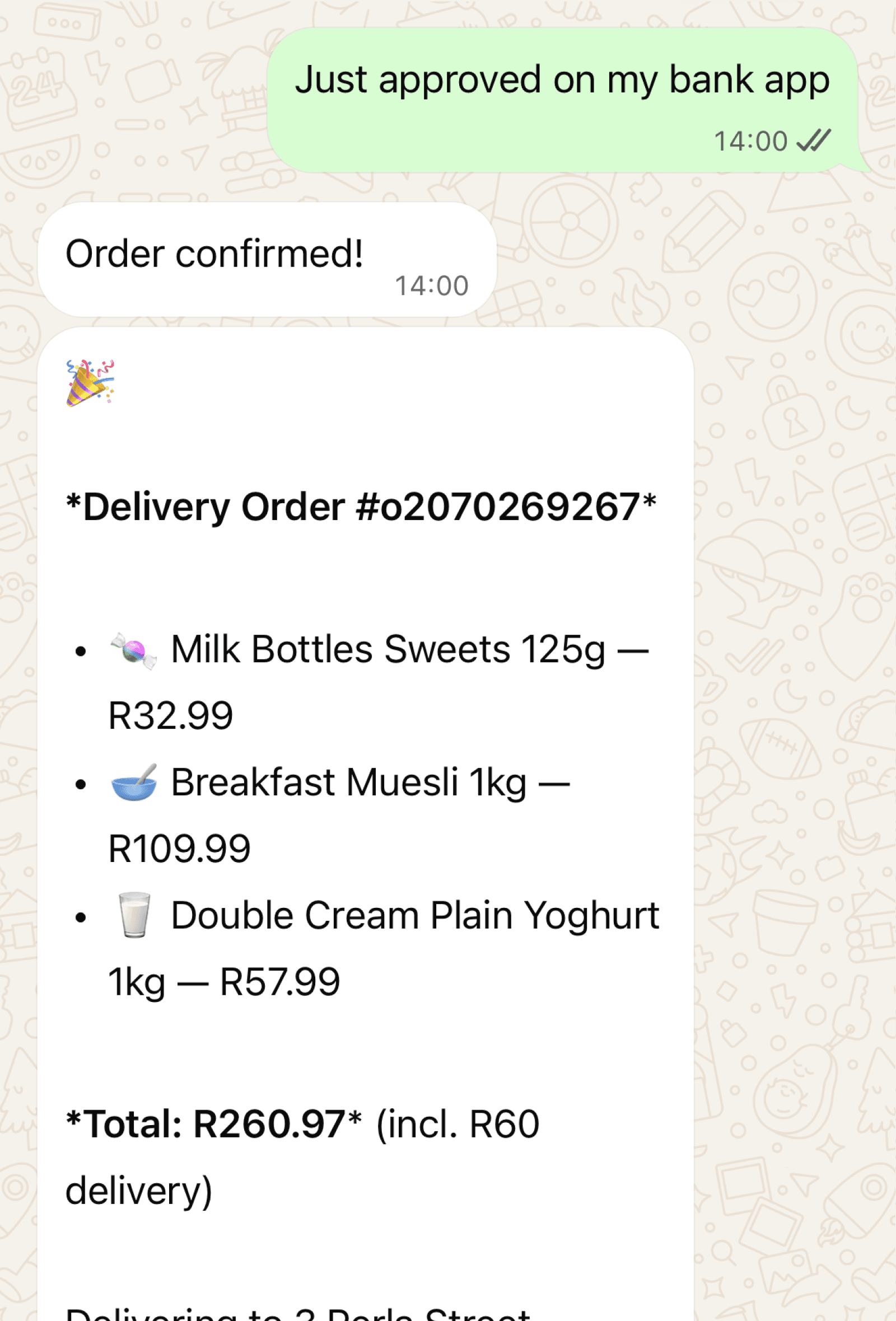 Done-for-you grocery ordering